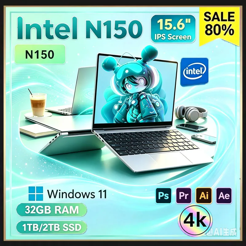 Ssd 2Tb - Intel Core N150 2026, optimale 15,6